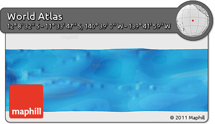 Political Panoramic Map of the Area around 11° 51' 9" S, 140° 10' 30" W