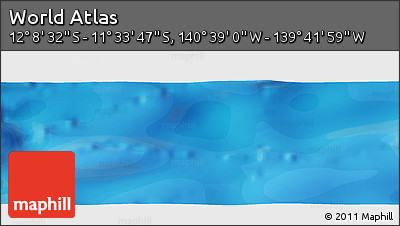 Political Panoramic Map of the Area around 11° 51' 9" S, 140° 10' 30" W
