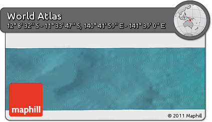 Satellite Panoramic Map of the Area around 11° 51' 9" S, 141° 10' 30" E