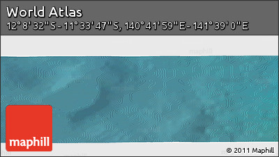 Satellite Panoramic Map of the Area around 11° 51' 9" S, 141° 10' 30" E