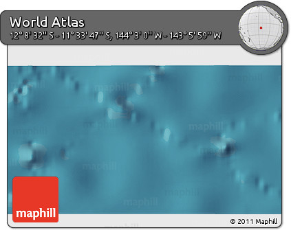 Satellite 3D Map of the Area around 11° 51' 9" S, 143° 34' 29" W
