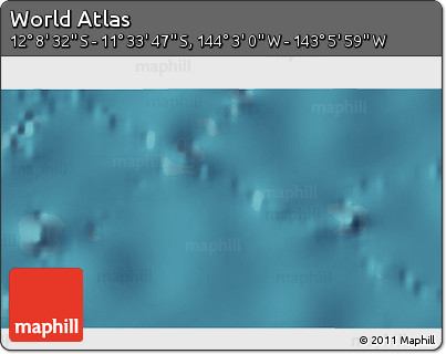 Satellite 3D Map of the Area around 11° 51' 9" S, 143° 34' 29" W
