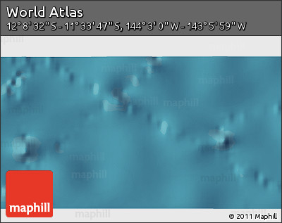 Satellite 3D Map of the Area around 11° 51' 9" S, 143° 34' 29" W