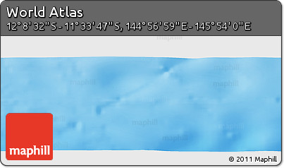Physical Panoramic Map of the Area around 11° 51' 9" S, 145° 25' 30" E