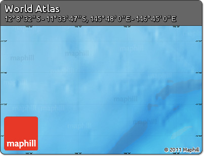 Physical Map of the Area around 11° 51' 9" S, 146° 16' 30" E