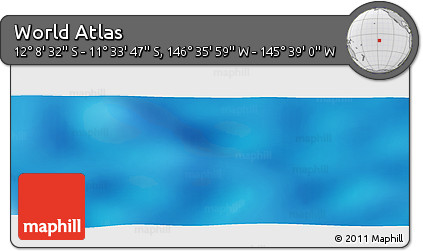 Physical Panoramic Map of the Area around 11° 51' 9" S, 146° 7' 30" W