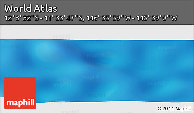 Physical Panoramic Map of the Area around 11° 51' 9" S, 146° 7' 30" W