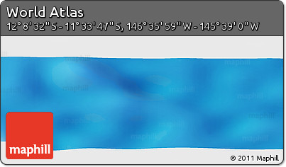 Physical Panoramic Map of the Area around 11° 51' 9" S, 146° 7' 30" W