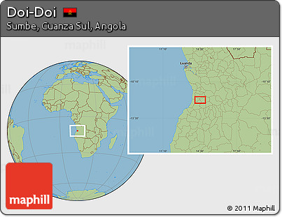Savanna Style Location Map of Doi-Doi