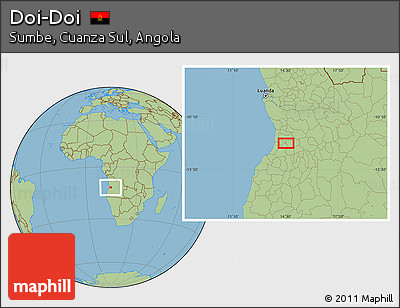 Savanna Style Location Map of Doi-Doi