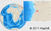 Shaded Relief Location Map of Singualele