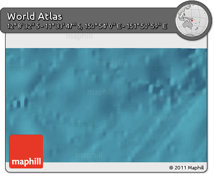 Satellite 3D Map of the Area around 11° 51' 9" S, 151° 22' 30" E