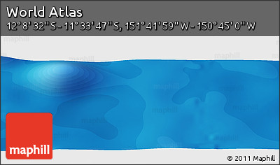 Political Panoramic Map of the Area around 11° 51' 9" S, 151° 13' 29" W