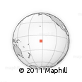 Outline Map of the Area around 11° 51' 9" S, 153° 46' 30" W, rectangular outline