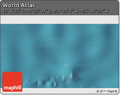 Satellite 3D Map of the Area around 11° 51' 9" S, 157° 10' 30" W