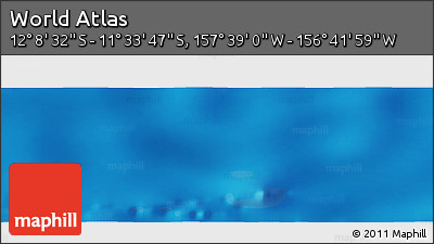 Physical Panoramic Map of the Area around 11° 51' 9" S, 157° 10' 30" W