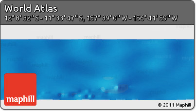 Physical Panoramic Map of the Area around 11° 51' 9" S, 157° 10' 30" W