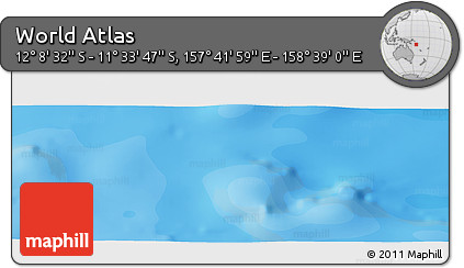 Political Panoramic Map of the Area around 11° 51' 9" S, 158° 10' 30" E