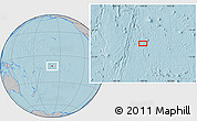 Gray Location Map of the area around 11°&nbsp;51'&nbsp;9"&nbsp;S,&nbsp;158°&nbsp;52'&nbsp;30"&nbsp;W, hill shading