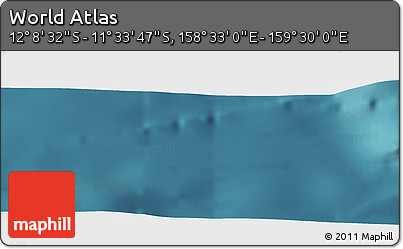 Satellite Panoramic Map of the Area around 11° 51' 9" S, 159° 1' 30" E