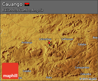 Physical 3D Map of Cauango