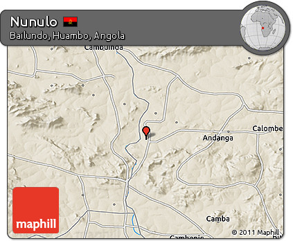 Shaded Relief 3D Map of Nunulo