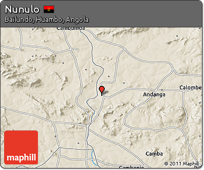 Shaded Relief 3D Map of Nunulo
