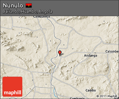 Shaded Relief 3D Map of Nunulo