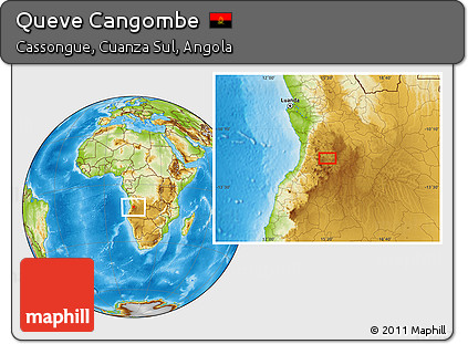 Physical Location Map of Queve Cangombe