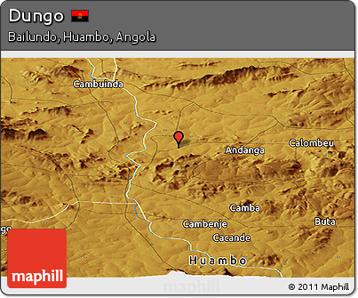 Physical Panoramic Map of Dungo
