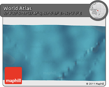 Satellite 3D Map of the Area around 11° 51' 9" S, 161° 34' 29" E