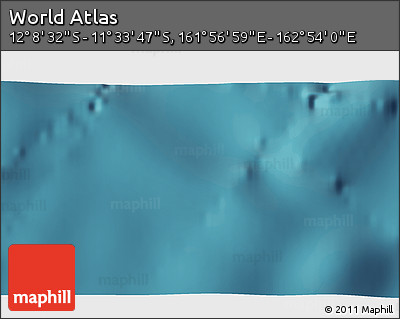 Satellite 3D Map of the Area around 11° 51' 9" S, 162° 25' 30" E
