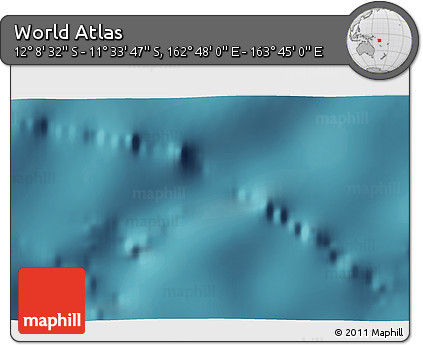 Satellite 3D Map of the Area around 11° 51' 9" S, 163° 16' 30" E