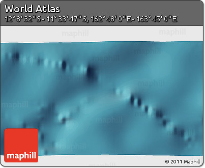 Satellite 3D Map of the Area around 11° 51' 9" S, 163° 16' 30" E