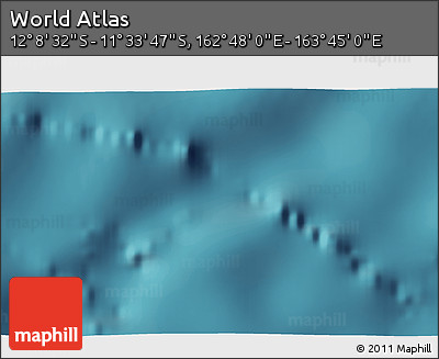 Satellite 3D Map of the Area around 11° 51' 9" S, 163° 16' 30" E