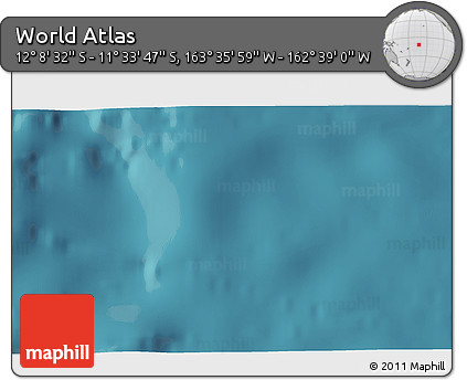 Satellite 3D Map of the Area around 11° 51' 9" S, 163° 7' 30" W