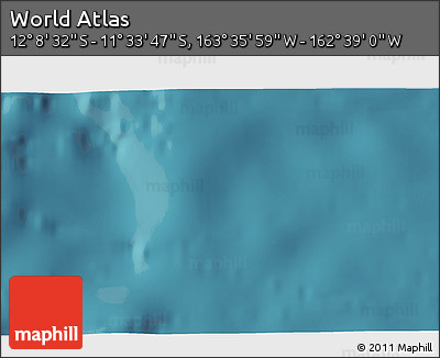 Satellite 3D Map of the Area around 11° 51' 9" S, 163° 7' 30" W