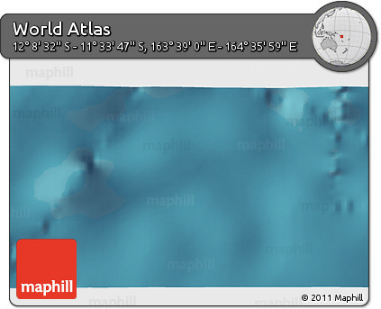 Satellite 3D Map of the Area around 11° 51' 9" S, 164° 7' 30" E