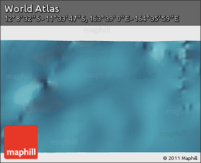 Satellite 3D Map of the Area around 11° 51' 9" S, 164° 7' 30" E