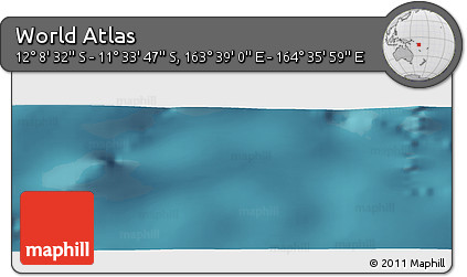 Satellite Panoramic Map of the Area around 11° 51' 9" S, 164° 7' 30" E
