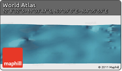 Satellite Panoramic Map of the Area around 11° 51' 9" S, 164° 7' 30" E