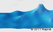Shaded Relief Panoramic Map of the area around 11° 51' 9" S, 165° 40' 30" W