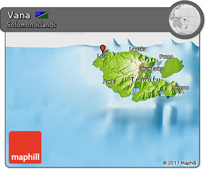 Physical 3D Map of Vana