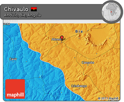 Political 3D Map of Chivaulo