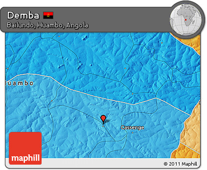 Political 3D Map of Demba