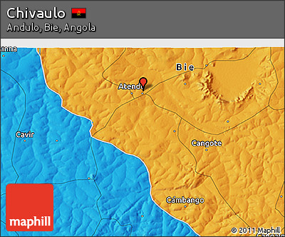 Political 3D Map of Chivaulo