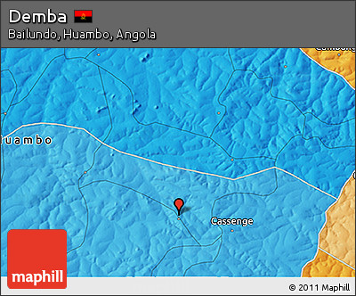 Political 3D Map of Demba