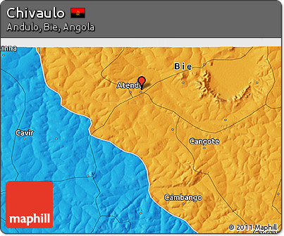 Political 3D Map of Chivaulo