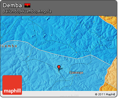 Political 3D Map of Demba