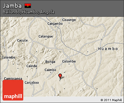 Shaded Relief 3D Map of Jamba